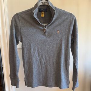Polo by Ralph Lauren Men's Gray Quarter-Zip Shirt